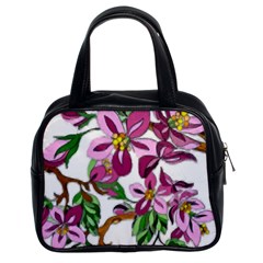 Lovely Flower Design  Classic Handbags (2 Sides) by GabriellaDavid