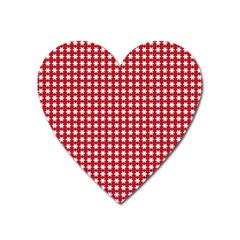 Christmas Paper Wrapping Paper Heart Magnet