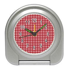 Christmas Paper Wrapping Paper Travel Alarm Clocks by Nexatart