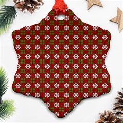 Christmas Paper Wrapping Pattern Ornament (snowflake) by Nexatart