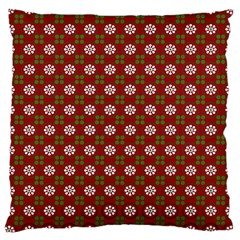 Christmas Paper Wrapping Pattern Large Cushion Case (two Sides) by Nexatart