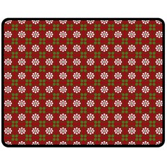 Christmas Paper Wrapping Pattern Double Sided Fleece Blanket (medium)  by Nexatart