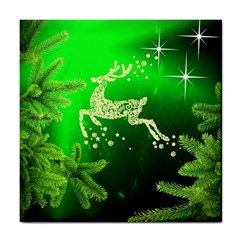 Christmas Reindeer Happy Decoration Tile Coasters