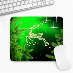 Christmas Reindeer Happy Decoration Large Mousepads