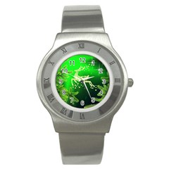 Christmas Reindeer Happy Decoration Stainless Steel Watch