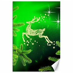 Christmas Reindeer Happy Decoration Canvas 20  x 30  