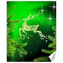 Christmas Reindeer Happy Decoration Canvas 11  x 14  