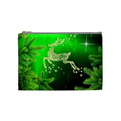 Christmas Reindeer Happy Decoration Cosmetic Bag (Medium) 