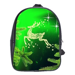 Christmas Reindeer Happy Decoration School Bags(Large) 