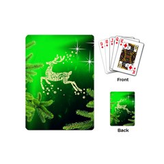 Christmas Reindeer Happy Decoration Playing Cards (Mini) 