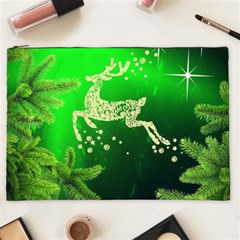 Christmas Reindeer Happy Decoration Cosmetic Bag (XXL) 