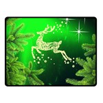 Christmas Reindeer Happy Decoration Double Sided Fleece Blanket (Small)  45 x34  Blanket Back