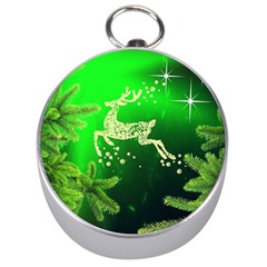 Christmas Reindeer Happy Decoration Silver Compasses