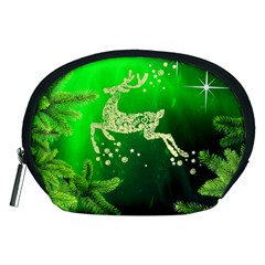 Christmas Reindeer Happy Decoration Accessory Pouches (Medium) 