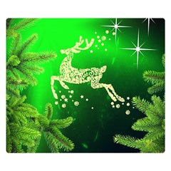 Christmas Reindeer Happy Decoration Double Sided Flano Blanket (small)  by Nexatart