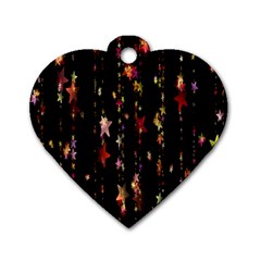 Christmas Star Advent Golden Dog Tag Heart (One Side)