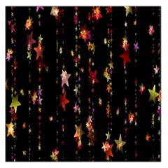 Christmas Star Advent Golden Large Satin Scarf (Square)