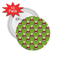 Christmas Santa Santa Claus 2 25  Buttons (10 Pack)  by Nexatart