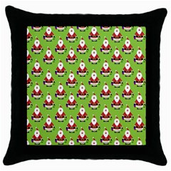 Christmas Santa Santa Claus Throw Pillow Case (black) by Nexatart