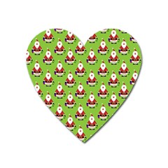 Christmas Santa Santa Claus Heart Magnet