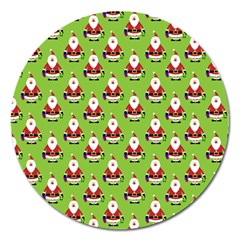 Christmas Santa Santa Claus Magnet 5  (round) by Nexatart