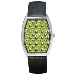 Christmas Santa Santa Claus Barrel Style Metal Watch by Nexatart