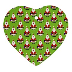 Christmas Santa Santa Claus Heart Ornament (two Sides)