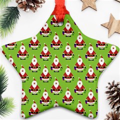 Christmas Santa Santa Claus Star Ornament (two Sides) by Nexatart