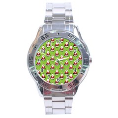 Christmas Santa Santa Claus Stainless Steel Analogue Watch by Nexatart