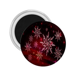 Christmas Snowflake Ice Crystal 2 25  Magnets