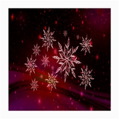 Christmas Snowflake Ice Crystal Medium Glasses Cloth by Nexatart