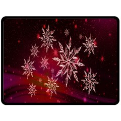 Christmas Snowflake Ice Crystal Double Sided Fleece Blanket (large)  by Nexatart