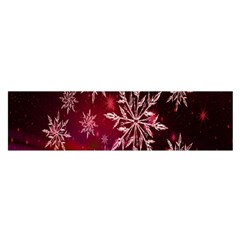 Christmas Snowflake Ice Crystal Satin Scarf (oblong) by Nexatart