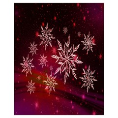 Christmas Snowflake Ice Crystal Drawstring Bag (small) by Nexatart