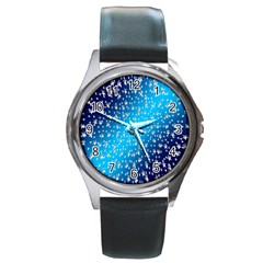 Christmas Star Light Advent Round Metal Watch by Nexatart