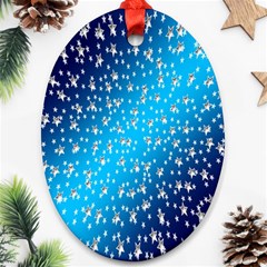 Christmas Star Light Advent Ornament (oval) by Nexatart