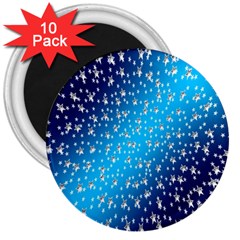 Christmas Star Light Advent 3  Magnets (10 Pack)  by Nexatart