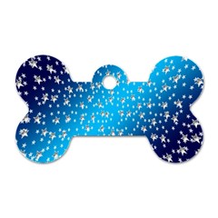 Christmas Star Light Advent Dog Tag Bone (one Side) by Nexatart