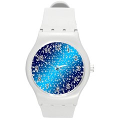 Christmas Star Light Advent Round Plastic Sport Watch (m) by Nexatart