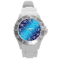 Christmas Star Light Advent Round Plastic Sport Watch (l) by Nexatart