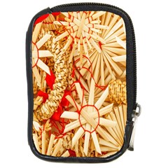 Christmas Straw Xmas Gold Compact Camera Cases by Nexatart