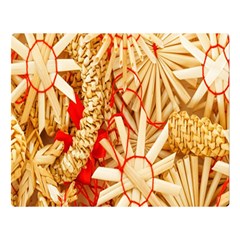 Christmas Straw Xmas Gold Double Sided Flano Blanket (large)  by Nexatart