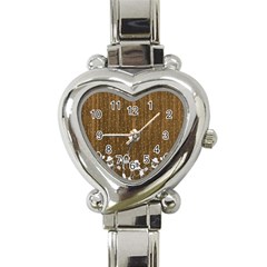 Christmas Snowmen Rustic Snow Heart Italian Charm Watch by Nexatart