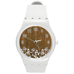 Christmas Snowmen Rustic Snow Round Plastic Sport Watch (m) by Nexatart