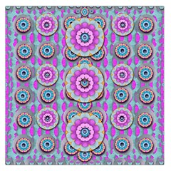 Magic Flowers From  The Paradise Of Lotus Large Satin Scarf (square) by pepitasart