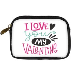 I Love You My Valentine (white) Our Two Hearts Pattern (white) Digital Camera Cases