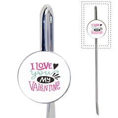 I Love You My Valentine (white) Our Two Hearts Pattern (white) Book Mark