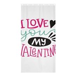 I Love You My Valentine (white) Our Two Hearts Pattern (white) Shower Curtain 36  x 72  (Stall)  Curtain(36 X72 ) - 33.26 x66.24  Curtain(36 X72 )