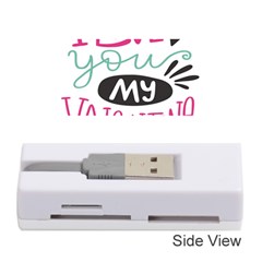 I Love You My Valentine (white) Our Two Hearts Pattern (white) Memory Card Reader (stick)  by FashionFling