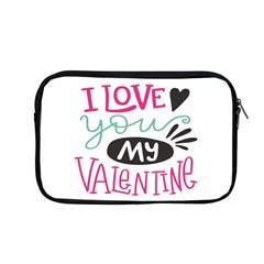 I Love You My Valentine (white) Our Two Hearts Pattern (white) Apple Macbook Pro 13  Zipper Case